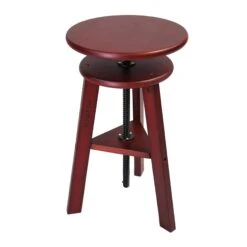 MEEDEN Artists Drafting Stool With Adjustable Height - Deep Walnut