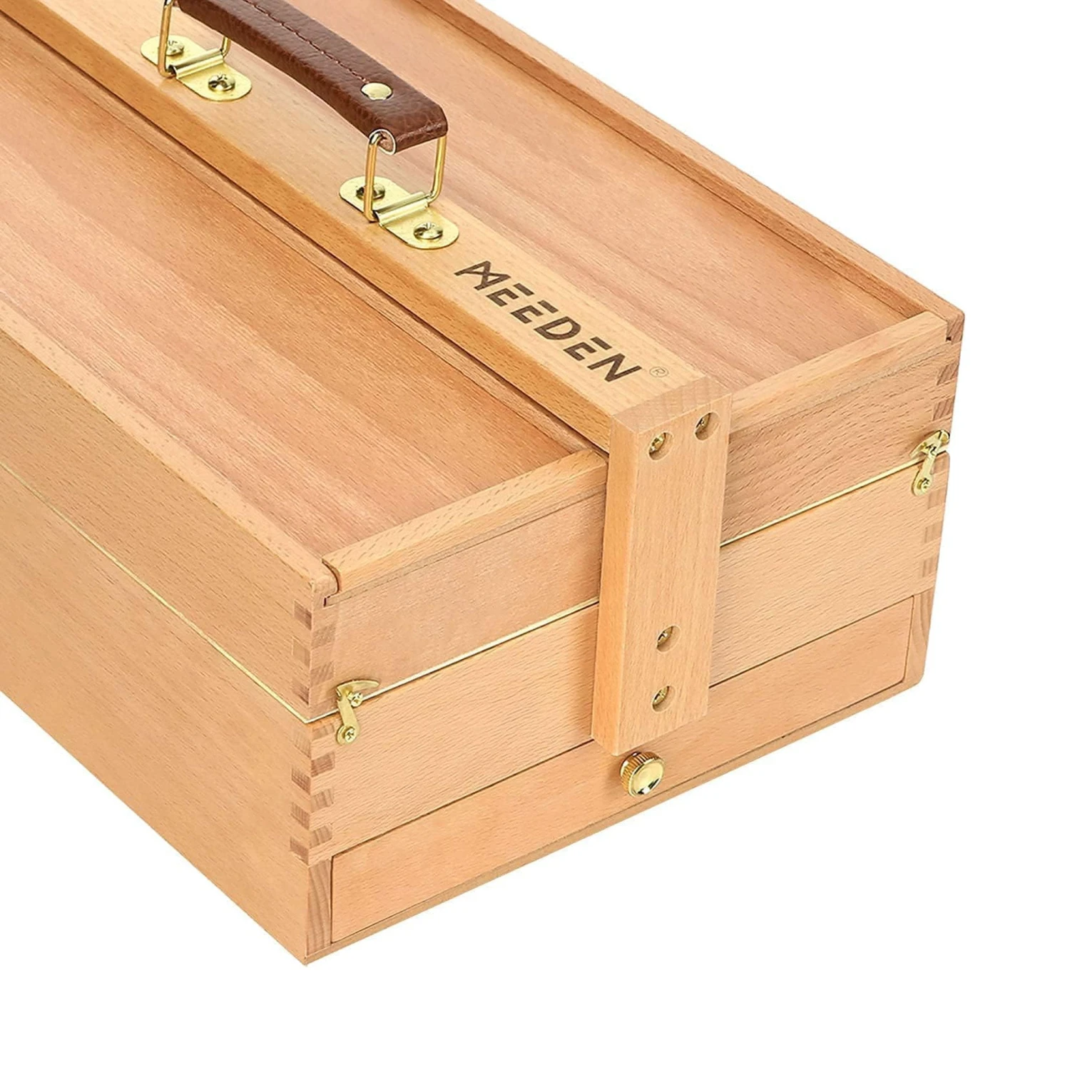 MEEDEN Wooden Art Supply Storage Box 3 Levels 4 MEEDEN Wooden Art Supply Storage Box 3 Levels - Image 2