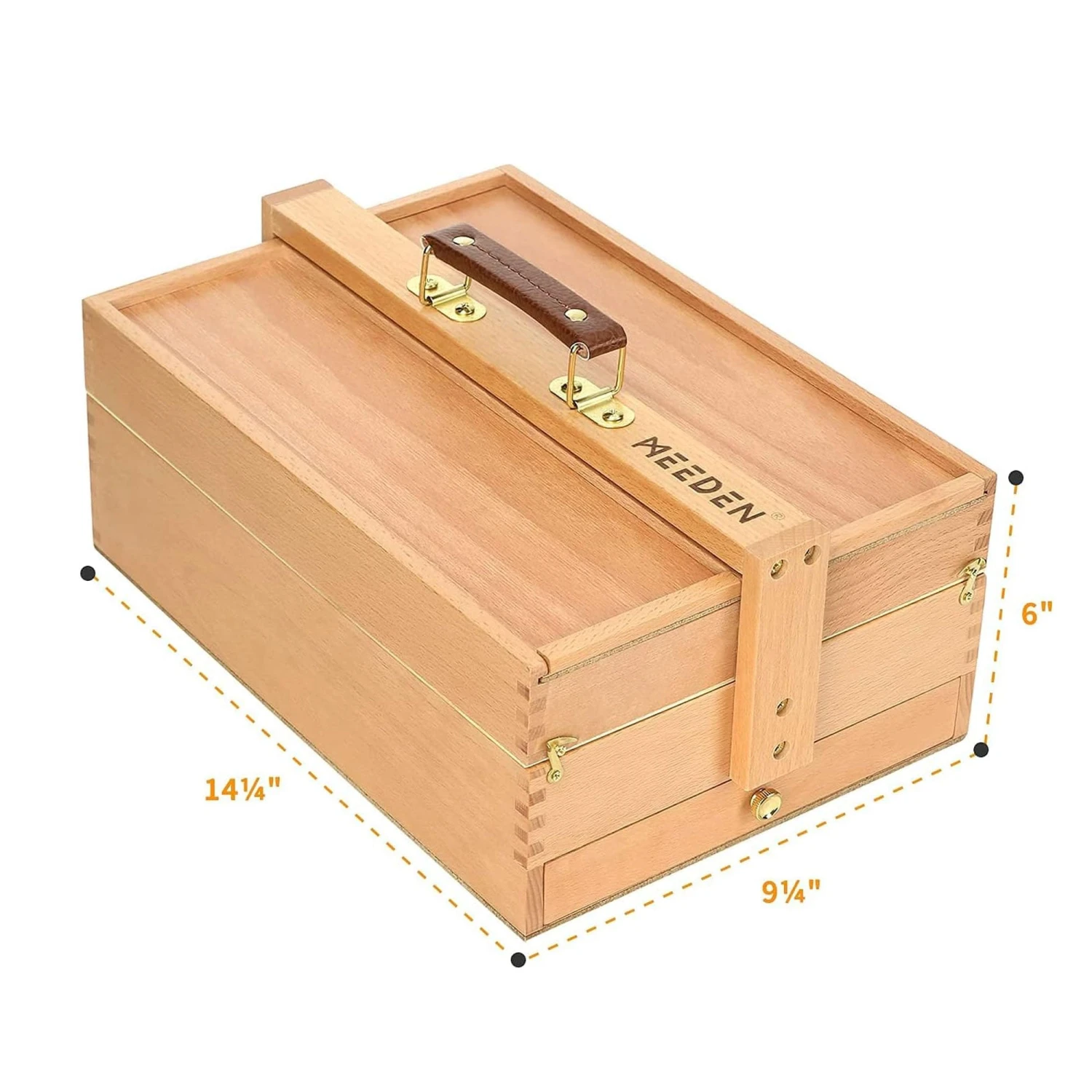 MEEDEN Wooden Art Supply Storage Box 3 Levels 5 MEEDEN Wooden Art Supply Storage Box 3 Levels - Image 3