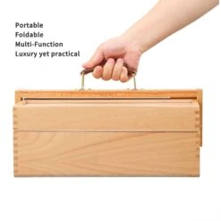 MEEDEN Wooden Art Supply Storage Box 3 Levels 10 MEEDEN Wooden Art Supply Storage Box 3 Levels -Painting Supplies Meeden storage box 4