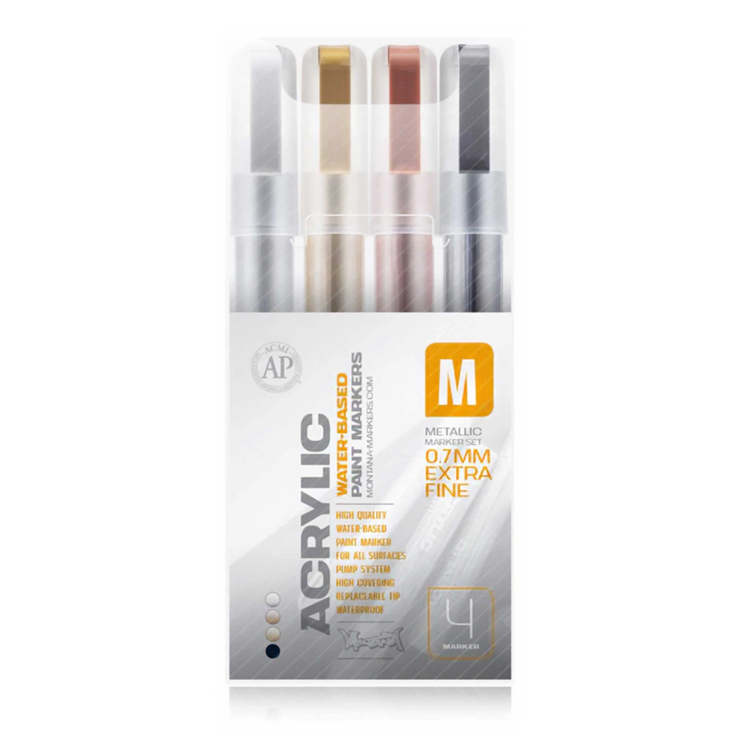 Montana Acrylic Marker Set - Metallic - 0.7mm 3 Montana Acrylic Marker Set - Metallic - 0.7mm
