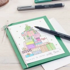 Faber-Castell Set Of 6 Metallic Bullet Nib Pens -Painting Supplies Metallic Bullet Nibs 4