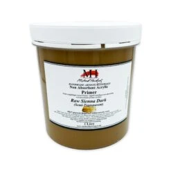 Michael Harding Non-Absorbent Acrylic Primer - Raw Sienna Dark (Semi-Transparent) -Painting Supplies Michael harding dark raw sienna