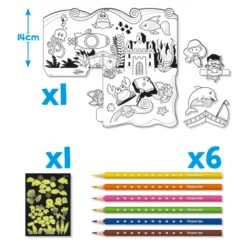 Maped Creativ Mini Box - 3D Pop-up Aquarium Kit -Painting Supplies Mini Box Aqua 3