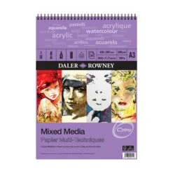 Daler-Rowney Optima Mixed Media Spiral Pads 9 Daler-Rowney Optima Mixed Media Spiral Pads -Painting Supplies Mixed Media Spiral A3