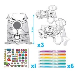 Maped Creativ Mini Box - Monsters To Decorate Kit -Painting Supplies Monsters Build 3