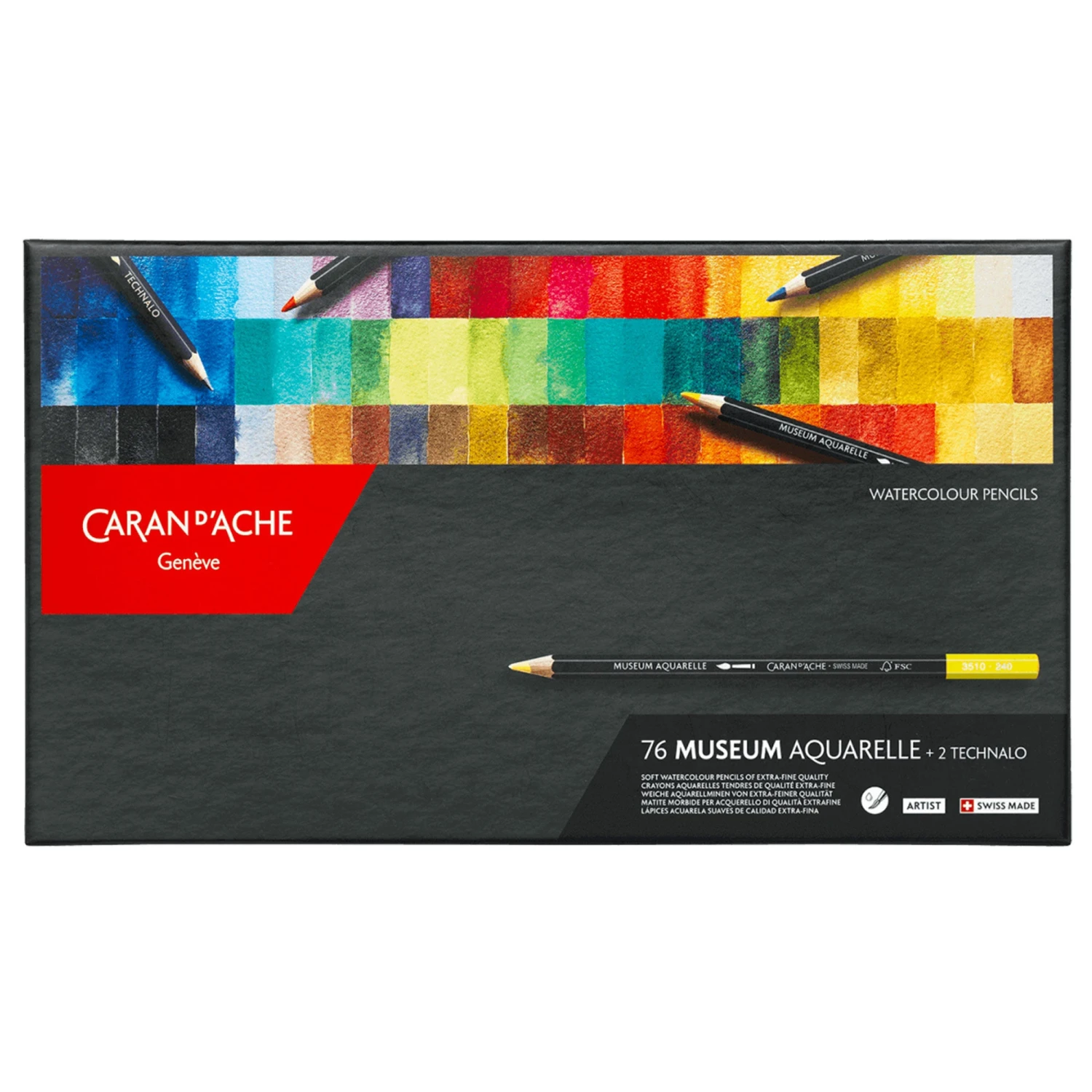 Caran D'Ache Museum Aquarelle Pencils - Set Of 76 3 Caran D'Ache Museum Aquarelle Pencils - Set Of 76