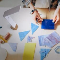 Daylight Company Smart Go Portable Lamp -Painting Supplies N1370 Smart Go SC 01 laying out a mosaic element on the table scaled 1