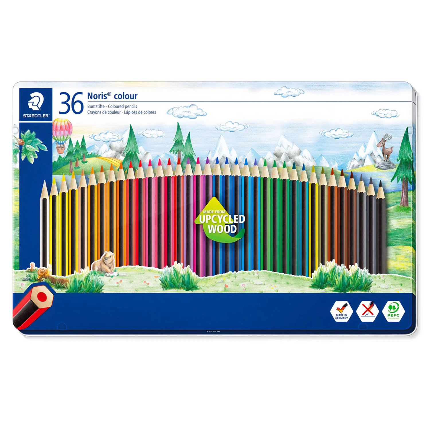 Staedtler Noris Colour Colouring Pencils - Tin Of 36 Assorted Colours 3 Staedtler Noris Colour Colouring Pencils - Tin Of 36 Assorted Colours