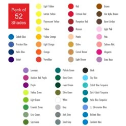 Isomars Canvaa Oil Pastels - Set Of 52 Colours -Painting Supplies Oil Pastel COLOUR SWATCHES