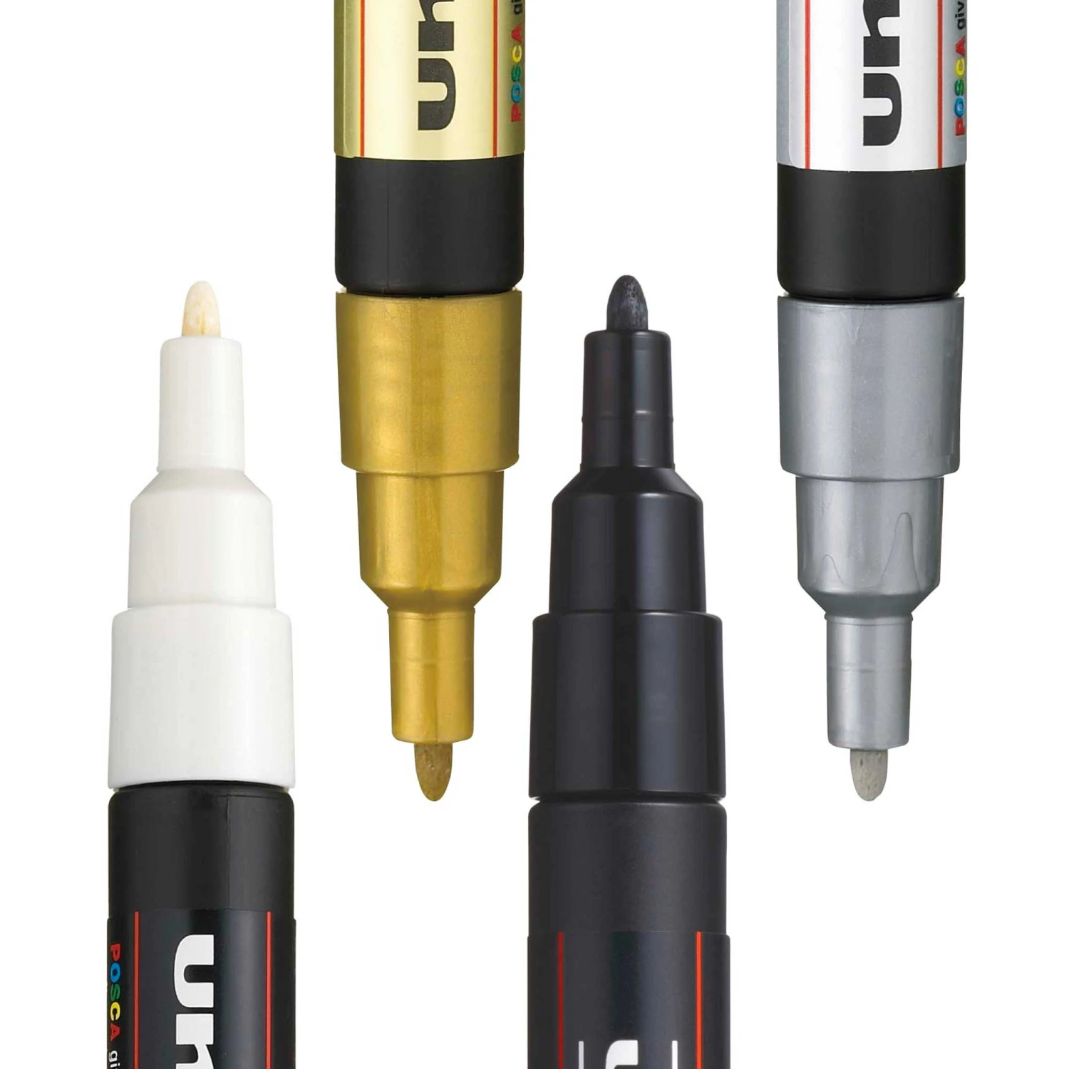 POSCA Markers - 2.5mm - 4 Mono Tones - PC-5M 4 POSCA Markers - 2.5mm - 4 Mono Tones - PC-5M - Image 2