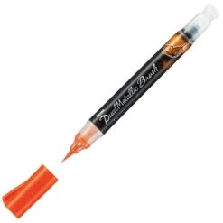 Pentel Arts Dual Metallic Brush Pens -Painting Supplies PN88971 OY Pentel Hybrid Dual Metallic Brush Pen Orange Metallic Yellow P3