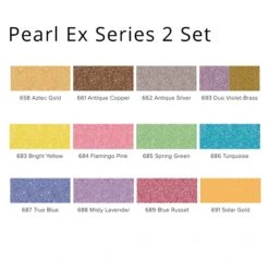 Pearl Ex Powdered Pigment Sets - FREE ARTdiscount WATERCOLOUR BRUSH SET (RRP. £14.63) -Painting Supplies Pearl ex series 2