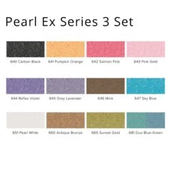 Pearl Ex Powdered Pigment Sets - FREE ARTdiscount WATERCOLOUR BRUSH SET (RRP. £14.63) -Painting Supplies Pearl ex series 3