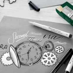 Faber-Castell Pitt Artist Pen - Black/White (Pack Of 4) -Painting Supplies Pitt Artist Pen BlackWhite Pack 4 3