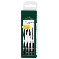 Faber-Castell Fine Pitt Brush Pen Sets Of 4 10 Faber-Castell Fine Pitt Brush Pen Sets Of 4 -Painting Supplies Pitt Brush Black 2