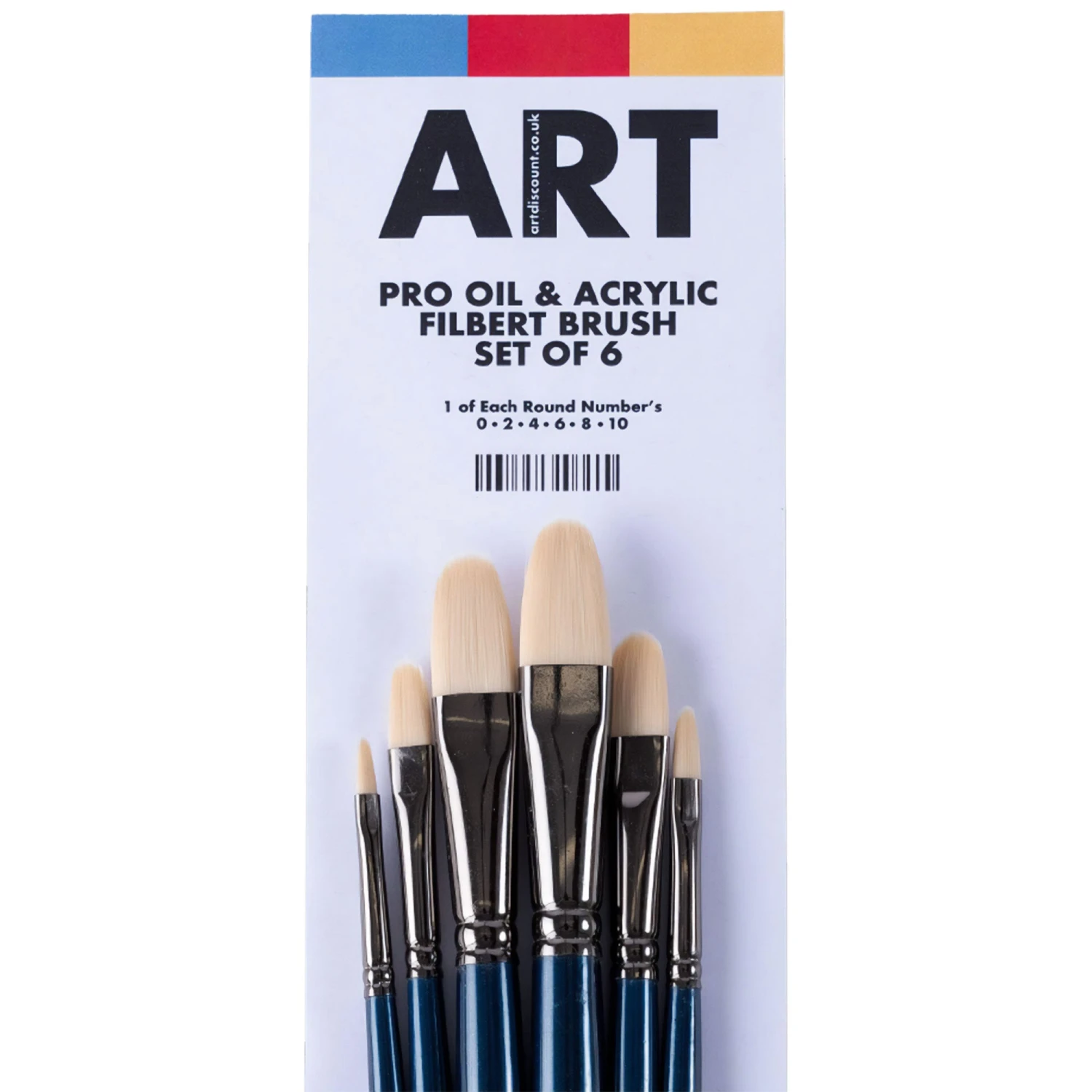 ARTdiscount Pro Oil & Acrylic Filbert Brush Set Of 6 3 ARTdiscount Pro Oil & Acrylic Filbert Brush Set Of 6