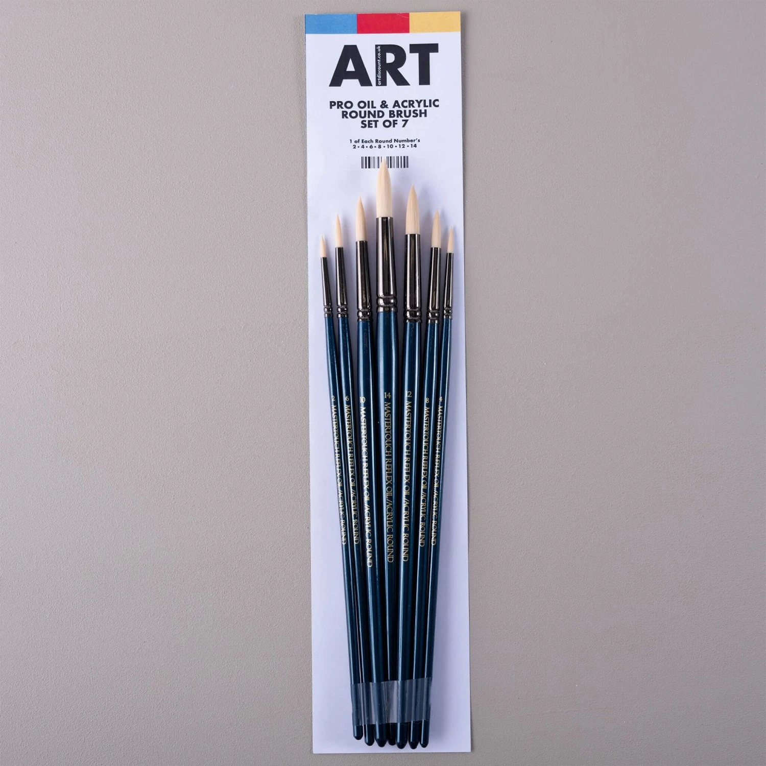 ARTdiscount Pro Oil & Acrylic Round Brush Set Of 7 4 ARTdiscount Pro Oil & Acrylic Round Brush Set Of 7 - Image 2