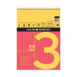 Daler-Rowney Red & Yellow Spiral Bound Pad -Painting Supplies Red Yellow Spiral A3