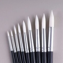 ARTdiscount School Brushes - Packs Of 10 - Round
