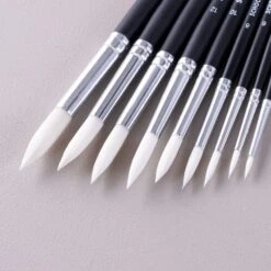 ARTdiscount School Brushes - Packs Of 10 - Round 10 ARTdiscount School Brushes - Packs Of 10 - Round -Painting Supplies School Round Brush4