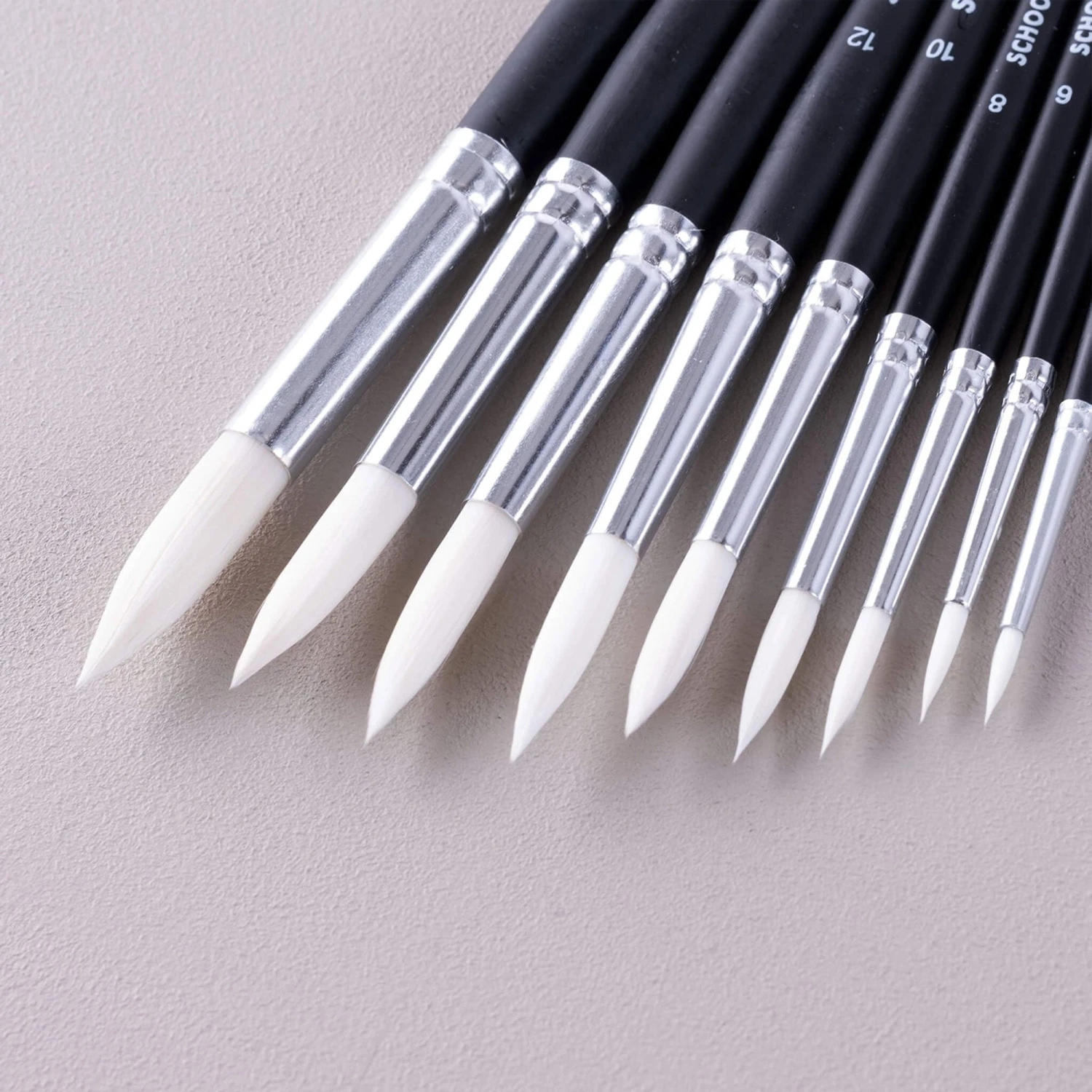 ARTdiscount School Brushes - Packs Of 10 - Round 6 ARTdiscount School Brushes - Packs Of 10 - Round - Image 4