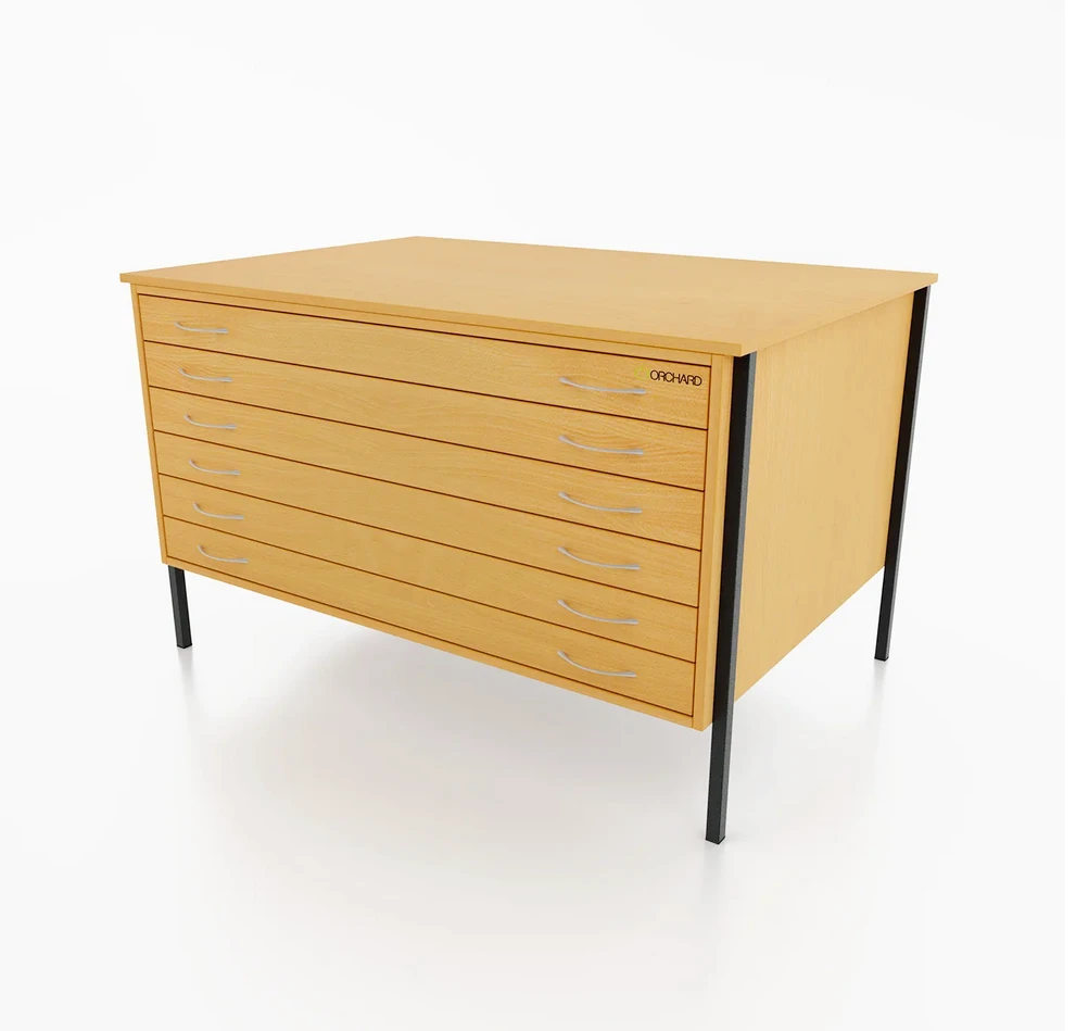 The Heath Wooden Plan Chest - 6 Drawer 4 The Heath Wooden Plan Chest - 6 Drawer - Image 2