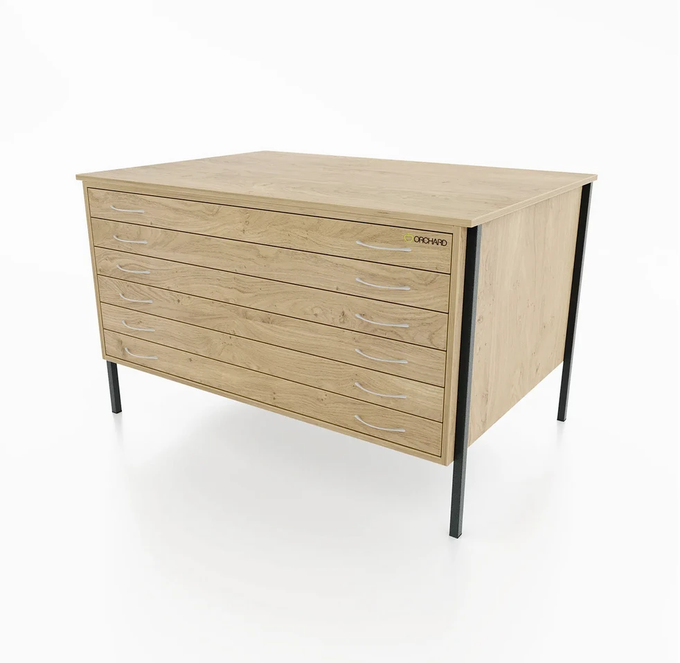 The Heath Wooden Plan Chest - 6 Drawer 5 The Heath Wooden Plan Chest - 6 Drawer - Image 3