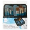 Daler-Rowney Simply Natural Hair Brush Zip Case -Painting Supplies Simply Watercolour Brushes 1