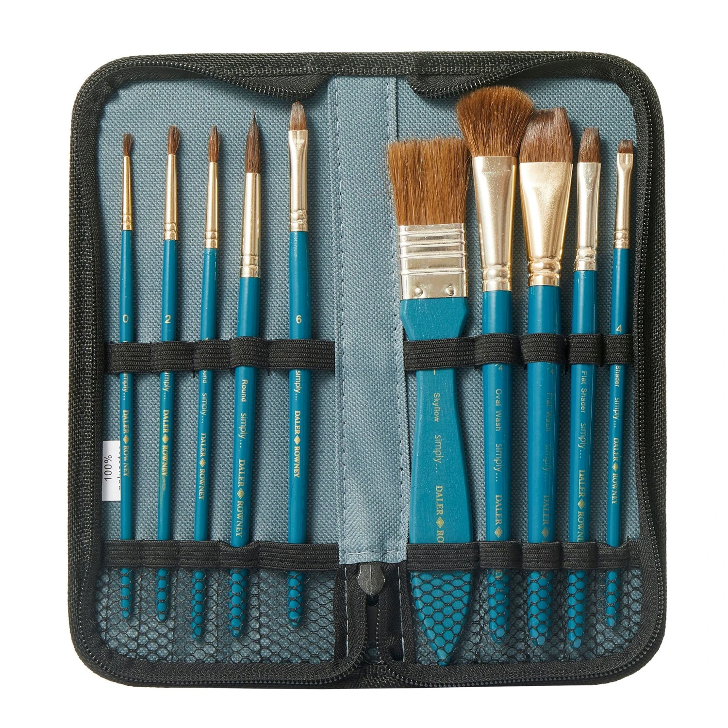 Daler-Rowney Simply Natural Hair Brush Zip Case 4 Daler-Rowney Simply Natural Hair Brush Zip Case - Image 2