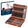 Derwent Sketching Pencils Wooden Box Of 48 -Painting Supplies Sketching Wooden Box 1