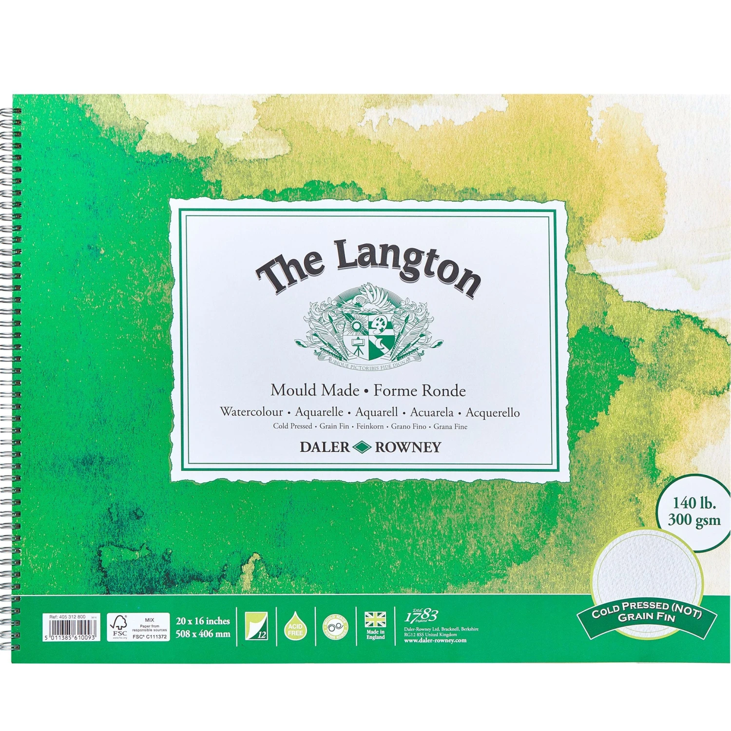 Daler-Rowney Langton Watercolour Spiral Pads (NOT Surface) 8 Daler-Rowney Langton Watercolour Spiral Pads (NOT Surface) - Image 6