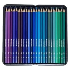 Staedtler Coloured Pencils Tin Of 72 Assorted Colours -Painting Supplies Staedtler blue