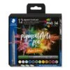 Staedtler Pigment Arts Multi Ink Brush Pens - Nature Colours - Set Of 12 -Painting Supplies Staedtler Pigment brush pen