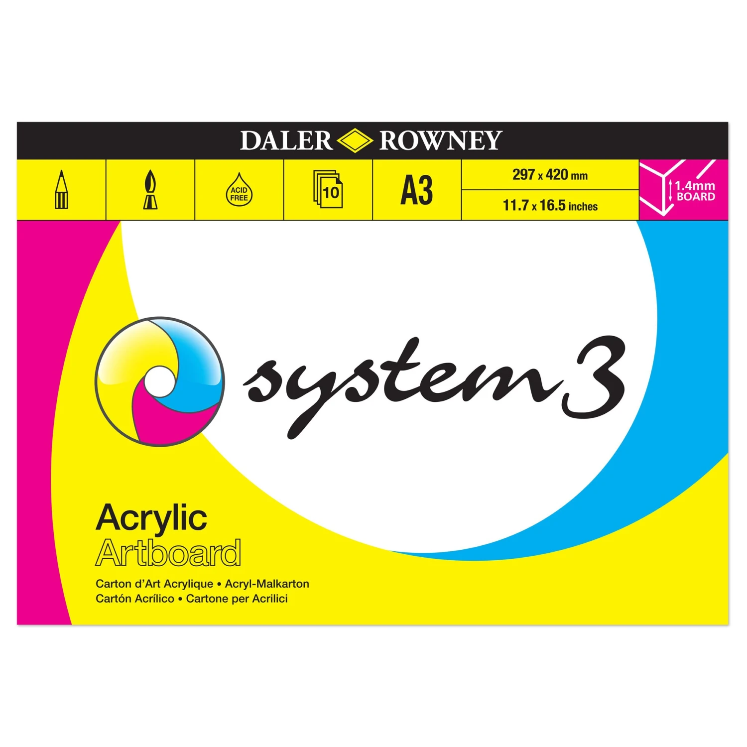 Daler-Rowney System3 Acrylic Artboard Pads 5 Daler-Rowney System3 Acrylic Artboard Pads - Image 3