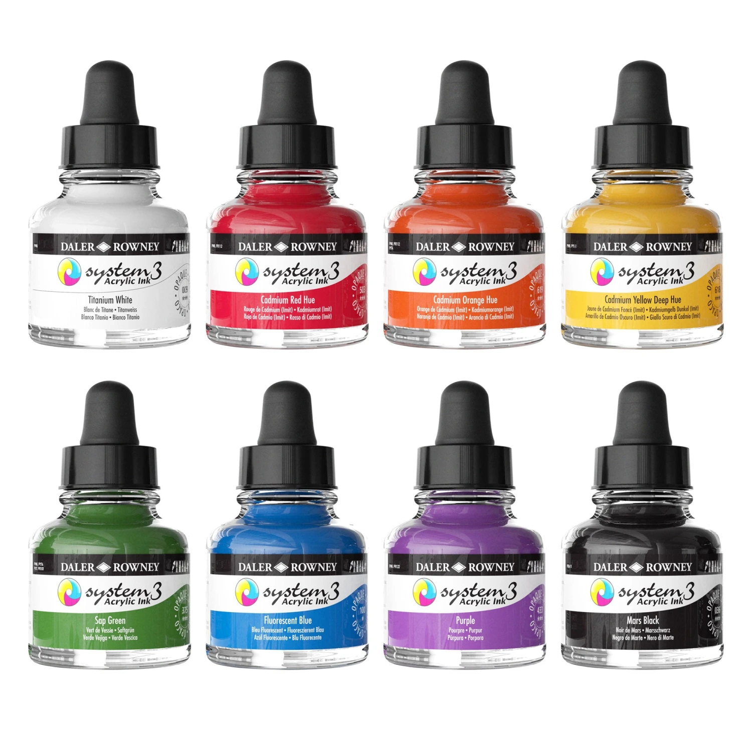 Daler-Rowney System3 Ink Individual Colours - 29.5ml Bottles 4 Daler-Rowney System3 Ink Individual Colours - 29.5ml Bottles - Image 2