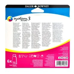Daler-Rowney System3 Acrylic Process Mixing Set - 6 X 59ml -Painting Supplies Sys3 Process Mixing 3