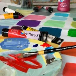 Daler-Rowney System3 Acrylic Paint - 150ml -Painting Supplies System3 Acrylic Brush Mood1