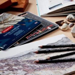 Derwent Tinted Charcoal Pencil Sets -Painting Supplies Tinted Charcoal Pencil 4 fc92b85d 2dc6 4bee b5db 85d98bedffac