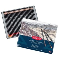 Derwent Tinted Charcoal Pencil Sets -Painting Supplies Tinted Charcoal Pencil Set 2