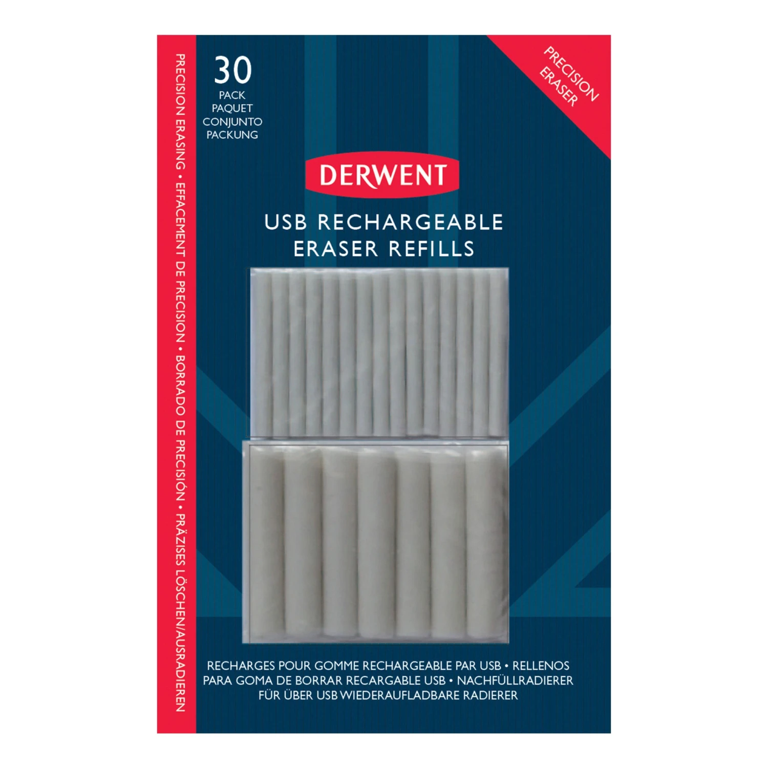 Derwent USB Rechargeable Eraser Refills Pack Of 30 3 Derwent USB Rechargeable Eraser Refills Pack Of 30