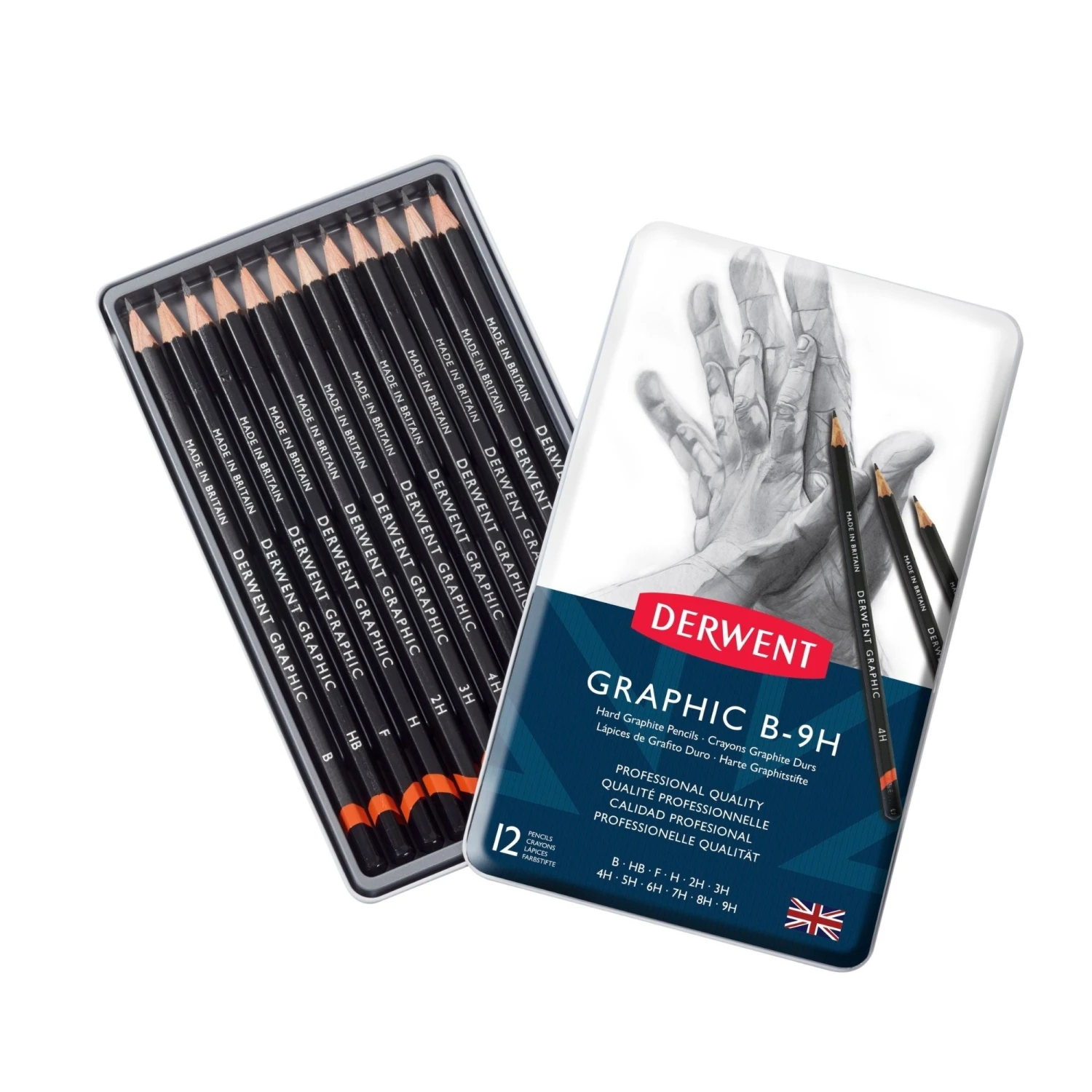 Derwent Graphic Hard Sketching Pencils - Set Of 12 4 Derwent Graphic Hard Sketching Pencils - Set Of 12 - Image 2
