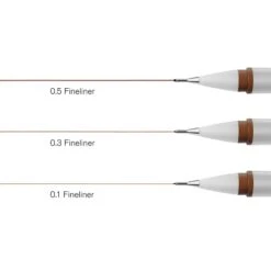 Winsor & Newton Fineliner Sepia Set Of 3 -Painting Supplies W NFINELINERSEPIA