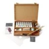 W&N Artists Oil Tube Bamboo Travel Box -Painting Supplies WN AOC STUDIO SET OPEN STRAIGHT 094376998429 1