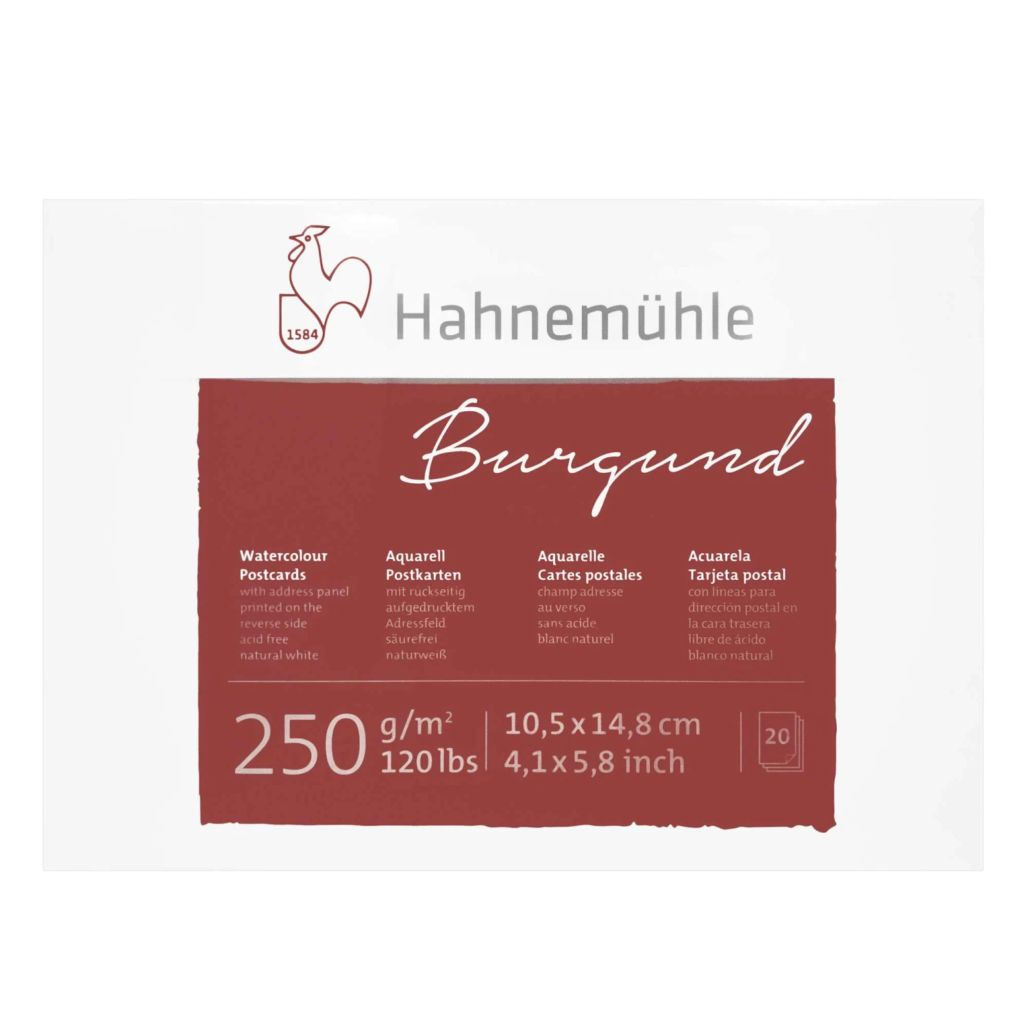 Hahnemühle Watercolour Postcard Pad - 250gsm (120lbs) - 20 Sheets 3 Hahnemühle Watercolour Postcard Pad - 250gsm (120lbs) - 20 Sheets
