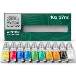 Winsor & Newton Winton Oil Colour 10 X 37ml Tube Set -Painting Supplies Winton oil colour set37ml