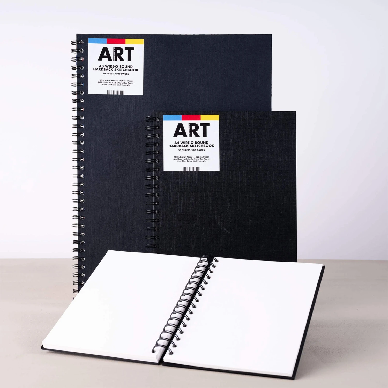 ARTdiscount Wire-o Bound Hardback Sketchbook 160gsm - 50 Sheets 4 ARTdiscount Wire-o Bound Hardback Sketchbook 160gsm - 50 Sheets - Image 2
