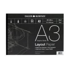 Daler-Rowney Layout Pad - 45gsm - 80 Sheets -Painting Supplies a3 single