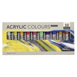 PHOENIX Studio Acrylic Paint Set For Artists - 10 X 22ml Tubes