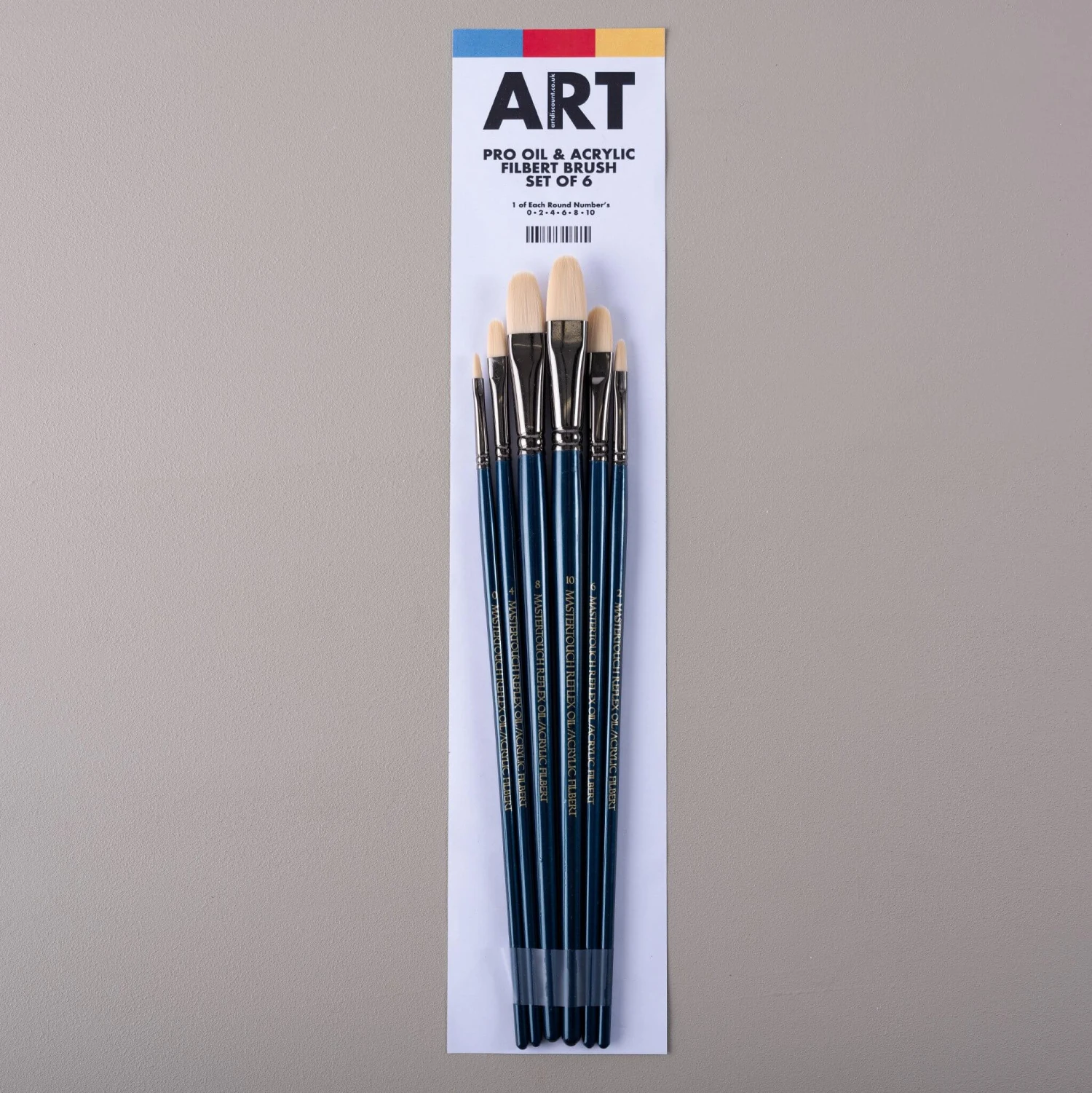ARTdiscount Pro Oil & Acrylic Filbert Brush Set Of 6 4 ARTdiscount Pro Oil & Acrylic Filbert Brush Set Of 6 - Image 2